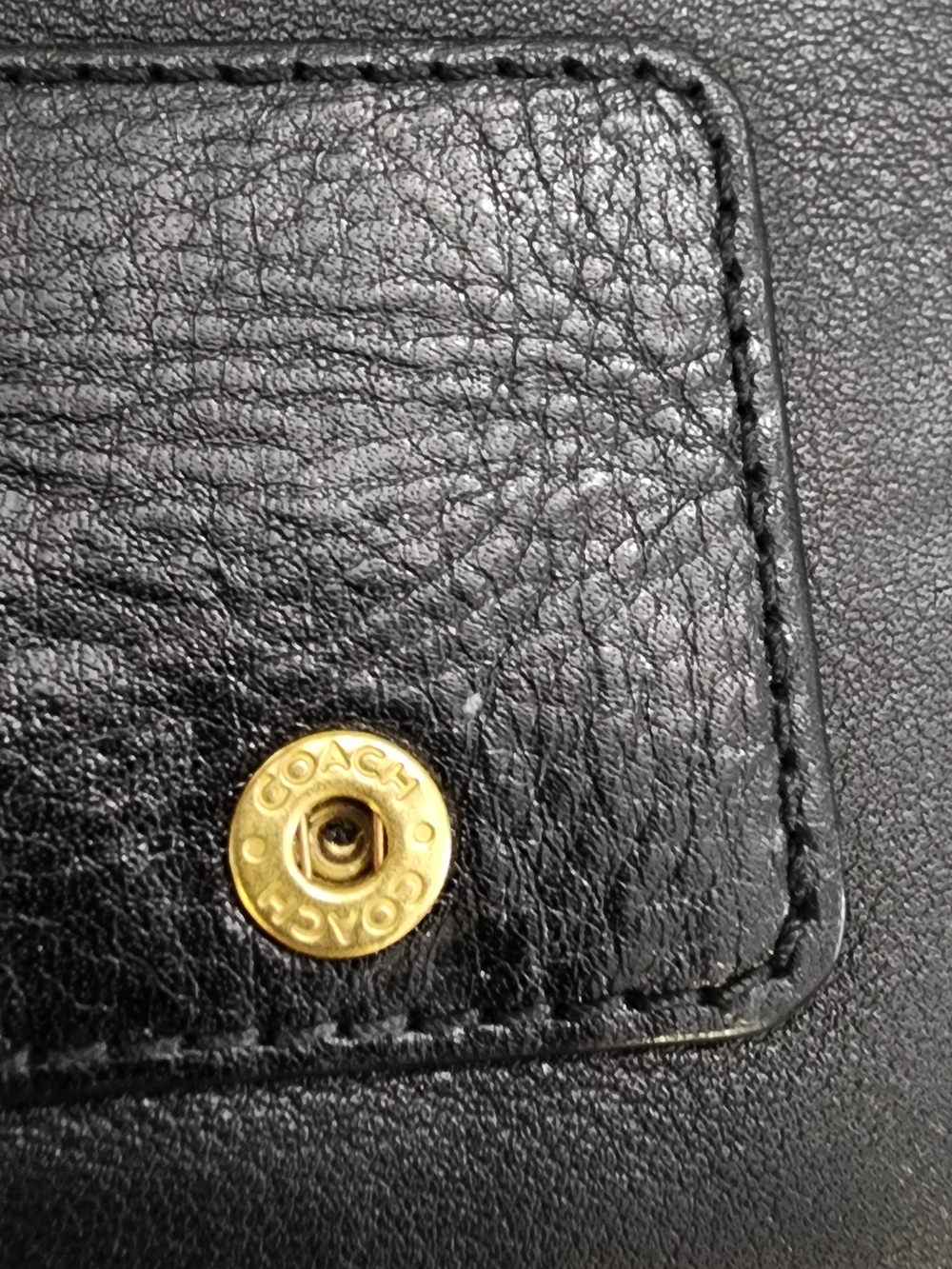 Coach Black Soho Leather Wallet with Gold-Tone Buckle- 7.5×4 - Picture 4 of 6